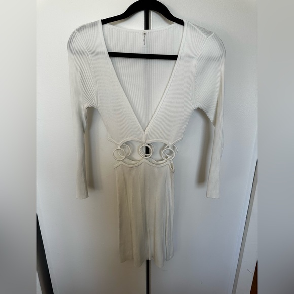 Devin Windsor white cut out long sleeve dress - Picture 1 of 3